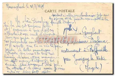 Músico da Auvergne — A Auvergne — G. Goybet — Verso