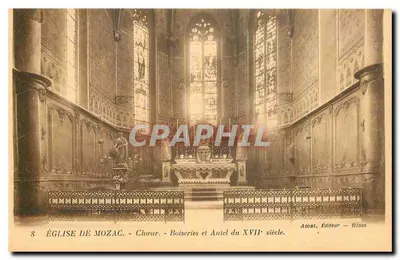 Igreja de Mozac - Cúria - Carpintaria e Altar do Século XVII — Amat, Editor - Riom
