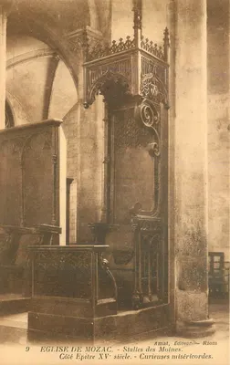 Igreja de Mozac — Stalles dos Monges — Misericórdias Curiosas