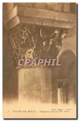 Igreja de Mozac — Capitel (Jonas) Século XII — Amat, Editor — Riom