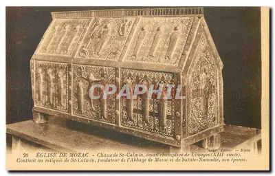 Igreja de Mozac — Cápsula de São Calmin, esmalte champelevé de Limoges (século XIII) — Amiat, Editor — Riom