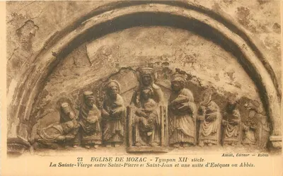 Igreja de Mozac — Tympano do século XII — Amat, Editor — Riom
