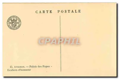 Avignon — Palácio dos Papas — Escadas de honra — Verso