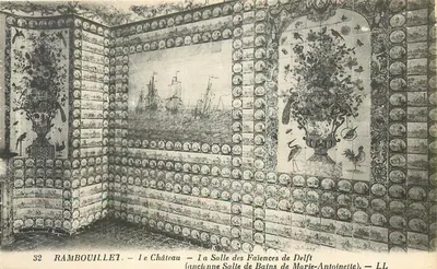 Rambouillet — O Castelo — A Sala das Faianças de Delft (antiga Sala de Banhos de Marie-Antoinette) — LL