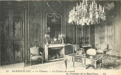 Rambouillet — O Castelo — O Gabinete de Trabalho do Presidente da República — LL