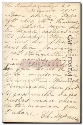 Menina sentada na neve — cena invernal — A.N. — Paris, n° 271-5 — Verso