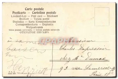 Dziecko i kruk — scena przyrody — P.F.B. Série 2947 — Rewers