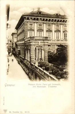 Palazzo Doria Tursi anteriormente Grimaldi, agora Municipio — Gênova — Dr. Trenkler Co. 5111 S