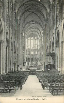Abadia de Saint-Denis — A Nave — Edit. C. Septfons, Tabac
