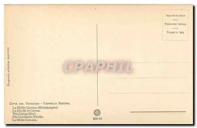 A Sibila Cumana — Michelangelo — Capela Sistina — Verso