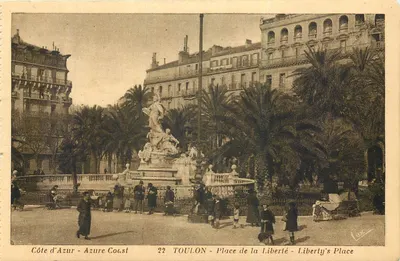 Toulon - Praça da Liberdade — Praça da Liberdade — editor: Côte d'Azur Illustrée, n°22