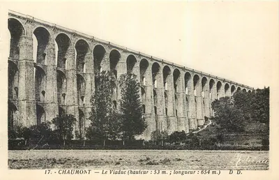 Chaumont — O Viaduto (altura: 53 m. ; comprimento: 654 m.) — Méderna