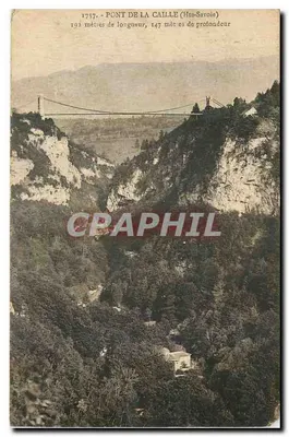 Pont de la Caille (Haute-Savoie) — ponte suspensa — editor L. Faurie, n° 1757