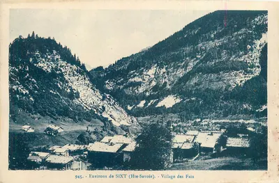 Arredores de SIXT (Hte-Savoie) — Aldeia dos Faix — L. Fauruz, editor, em Annemasse (Hte-Savoie)