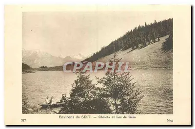 Arredores de SIXT. — Chalets e Lago de Gers — Mag