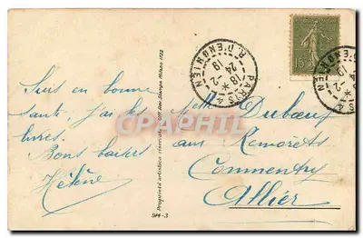 Jovem mulher com chapéu florido — S. Compagné — Propriedade artística reservada 914-3 — Verso