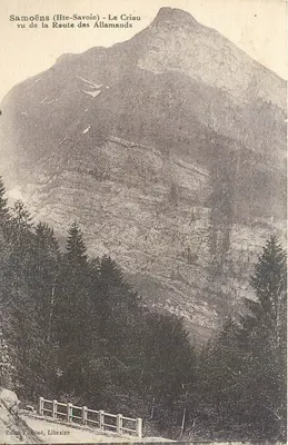 Samoëns (Hte-Savoie) - A vista do Criou visto da Estrada dos Allamands — Editor V. Rénad, Livreiro