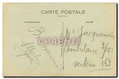 Albert - Katedra, Plac, Ulica — Wyd. Méleye, Amiens - Cenzurowana 47 — Rewers