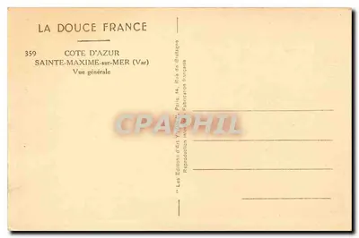Sainte-Maxime — Ogólny widok — Wydawnictwo Sztuki Yvon, Paryż — Rewers