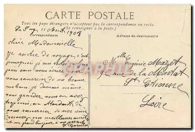 Grenoble — A Catedral — Editor L.C.G. n° 22 — Verso