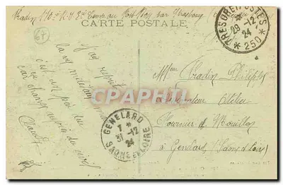 Estrasburgo - As Estátuas dos Três Imperadores, da fachada do Hotel das Correios - Frederico Guilherme, n° 284 — Verso