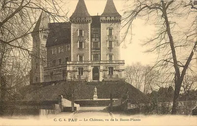 Pau — O Castelo visto da Basse-Plante — Carrache, editor Pau