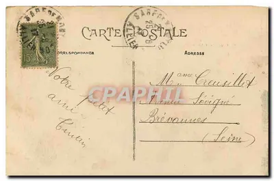 Hérisson (Allier) — Castelo em ruínas — Touring Club de France, n° 313 — Verso