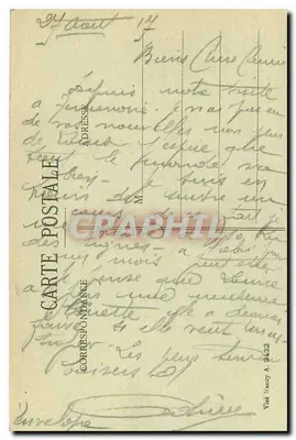 Reims — Katedra spalona przez Niemców, 13 Wrzesień 1914 — Zbiór G. Lababde, Reims — Rewers