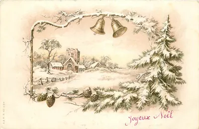 Paisagem invernal com igreja — A&M B. N° 534 — A&M