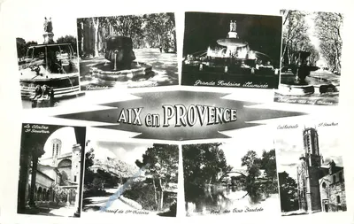 Bilhete postal antigo A Cidade do Rei René Aix en Provence Bouches du Rhone