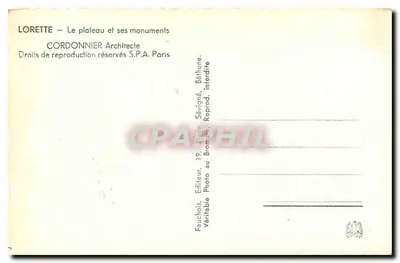 Lorette — O plateau e seus monumentos — Cordonnier Arquiteto — Verso