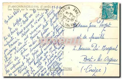 Saint-Antonin-Noble-Val — Os Curvas na Rota Turística — Editor não visível — Verso