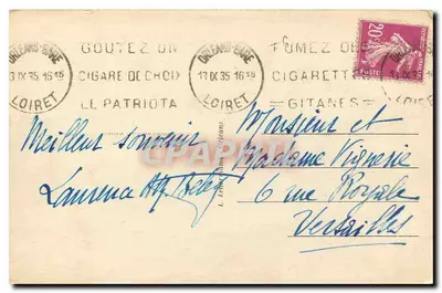 Orléans — Katedra św. Krzyża — Zabytek. Styl gotycki, odnowiony. Katedra z 1601 do 1629 roku, wieże z 1723 roku. 87 m wysokości. Strzałka z 1850 roku, 102 m wysokości. GrobowiecMgr. Dupanloup i Kardynała Touchet. — Rewers