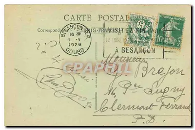 Besançon — Catedral de São João e Porta Negra — 110 — Verso