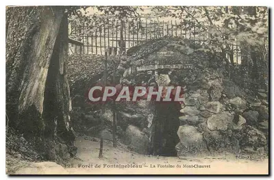 Floresta de Fontainebleau — A Fonte do Mont-Chauvet — Imp. Photomécanique TENNARD