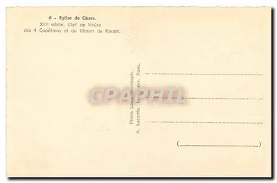 Igreja de Chars — Voute gothique — Foto Louis Grumbach, Paris — Verso