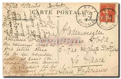 NICE - Vue Générale entre les Pins — éditeur Aubuin, n° 1674 — Rewers
