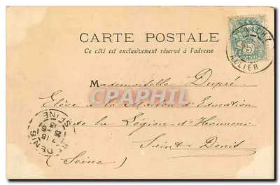 Arredores de VICHY — Castelo Bourbon-Busset — Edição Gilella, fot. Nice — Verso