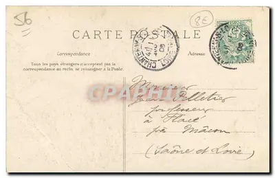 Uma linda Menina de Sauzon - Belle-Île-en-Mer — Coleção Villaruty, Quimper, n° 1666 — Verso