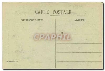 Reims w latach bombardowań 1914-1917 — Hotel de Ville — Duży wejściówka i Duży schody — Kolekcja G. Dubois, Reims — Rewers