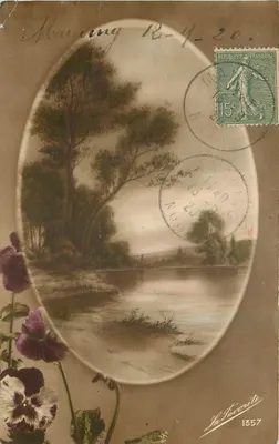 Paisagem fluvial — La Favorite, n°1357 — editor La Favorite