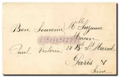Paisagem fluvial — La Favorite, n°1357 — editor La Favorite — Verso