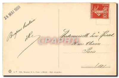 Brise de mer — Eugène Rarmont — wydawca Brunner & C. Como e Zürich — Rewers