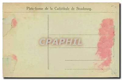 Strasburg — Katedra (widok z platformy) — Tourne la Cathédrale, n° 28 — Rewers