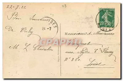 Vichy — Façada Kasyna — Wydawca Ideal, nr 310 — Rewers