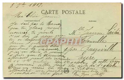 Soissons (Aisne) - A Catedral — destruída durante a Guerra 1914-17 — L. C. H. Paris, n° 628 — Verso