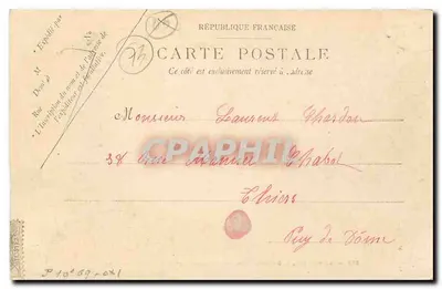 Bilhete postal antigo - Le Dauphine St Donnet de Chartreuse, Grand Hotel du Desert — Verso