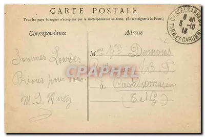Lourdes — Widok z góry — Wydanie F.V. — Rewers
