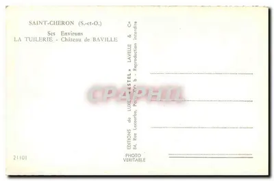 Castelo de Bavelle — Saint-Chéron (S.-et-O.) — Estel — Verso