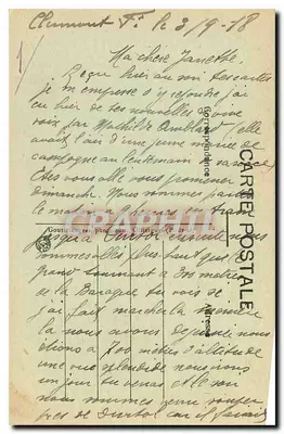 Clermont-Ferrand — Uitzicht op de Normale School voor Institutrices — G. d'O. — Achterkant